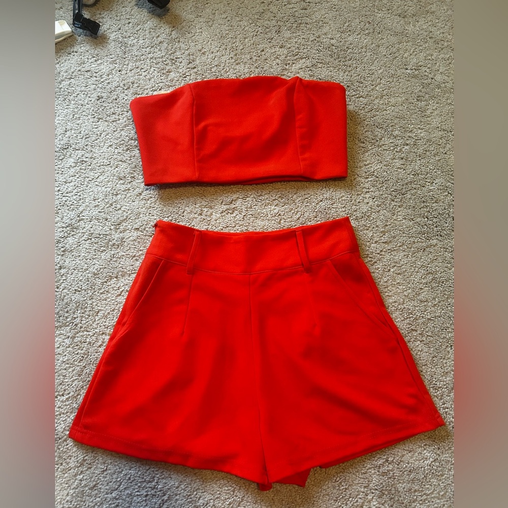 Orange/red two piece set